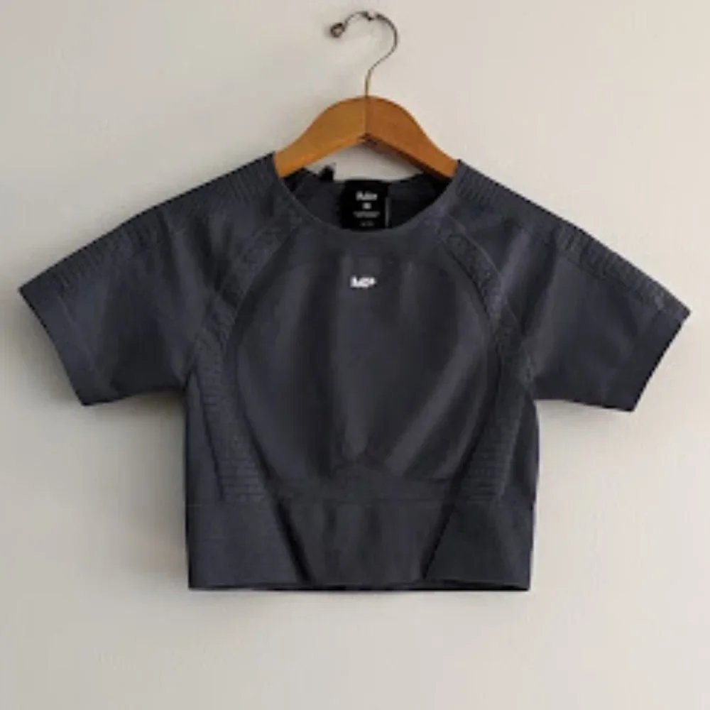 NWT MP Gray Tempo Seamless Crop Top Size M